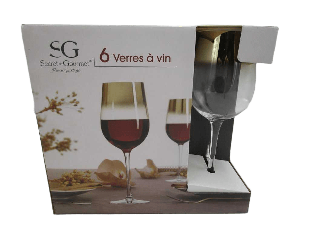 Wine Glass X6 Arya Or 38cl