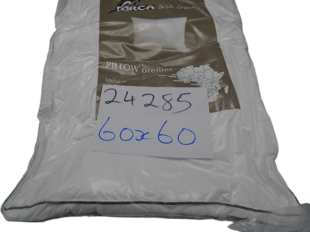 Pillow Embossed Polyester 110gsm With Double Piping Inside : 1130g Soft Microfiber 1.3 Daniel Vacuum With Insert Card