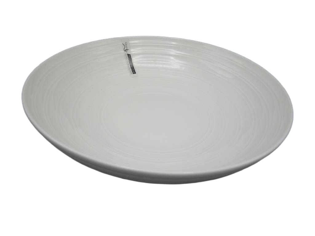 Plate 10" Deep D:25.2x6.1 White