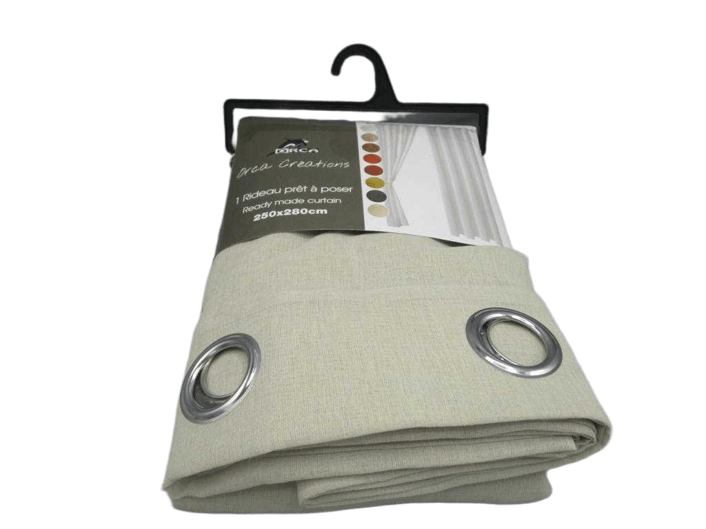 Curtain 250x280 Cm 100% Polyester 14 Ring 100gsm With Packing Hanger