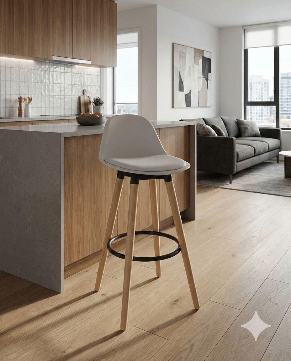 Bar Stool White Maxon