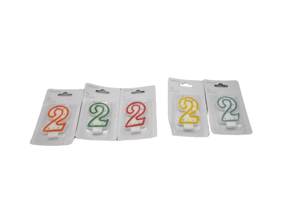 Candle Numeral 2 Height 7.3 Cm