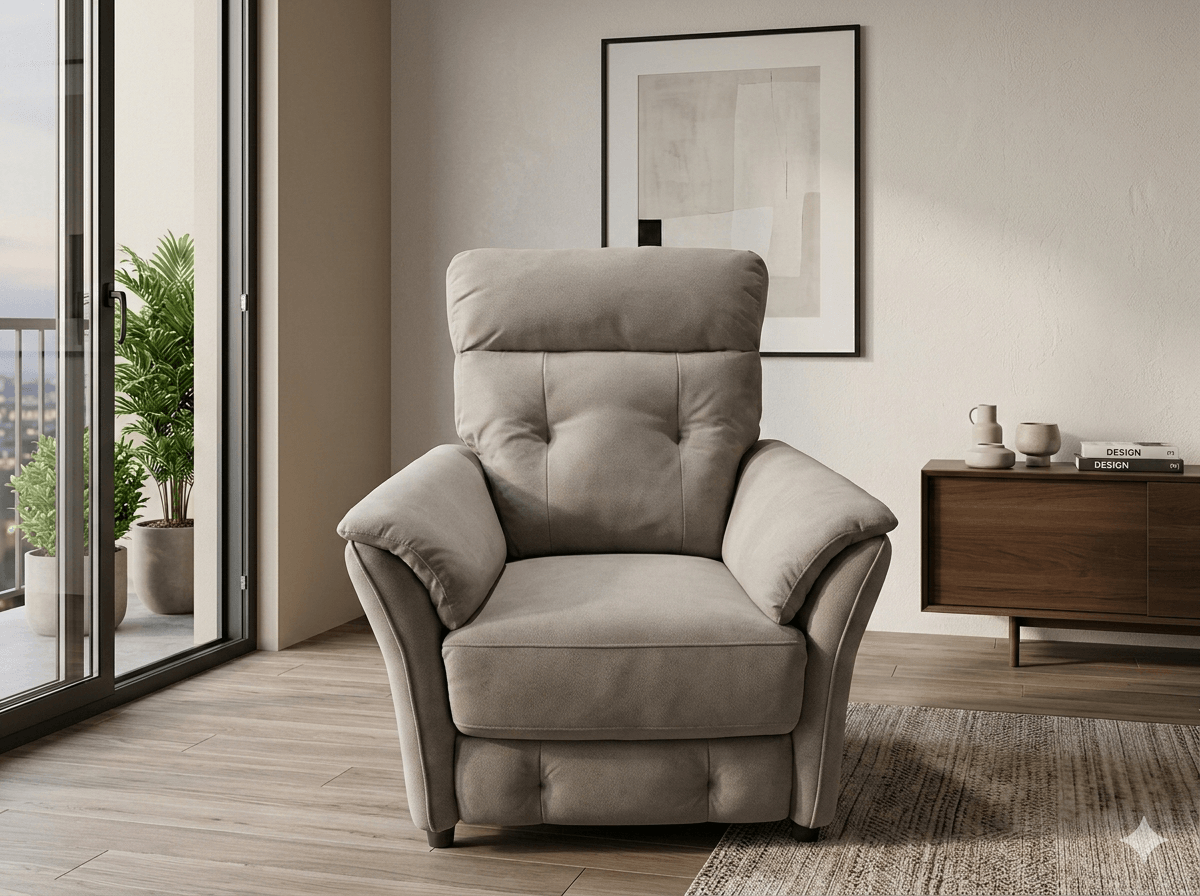 Sofa 1 Seater Swivel & Rocking Fabric Clr Brown Ref Yb732 D122 Light Brown 1cl