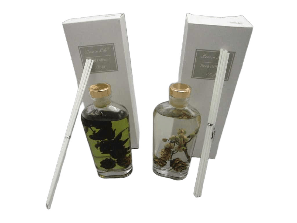 Diffuser 8.8x6x24transparent100ml Aroma Diffuser Glass Bottle Packing: Paper Box 4 Fragrance: Lavender,jasmine, Ocean,wild Bluebell.