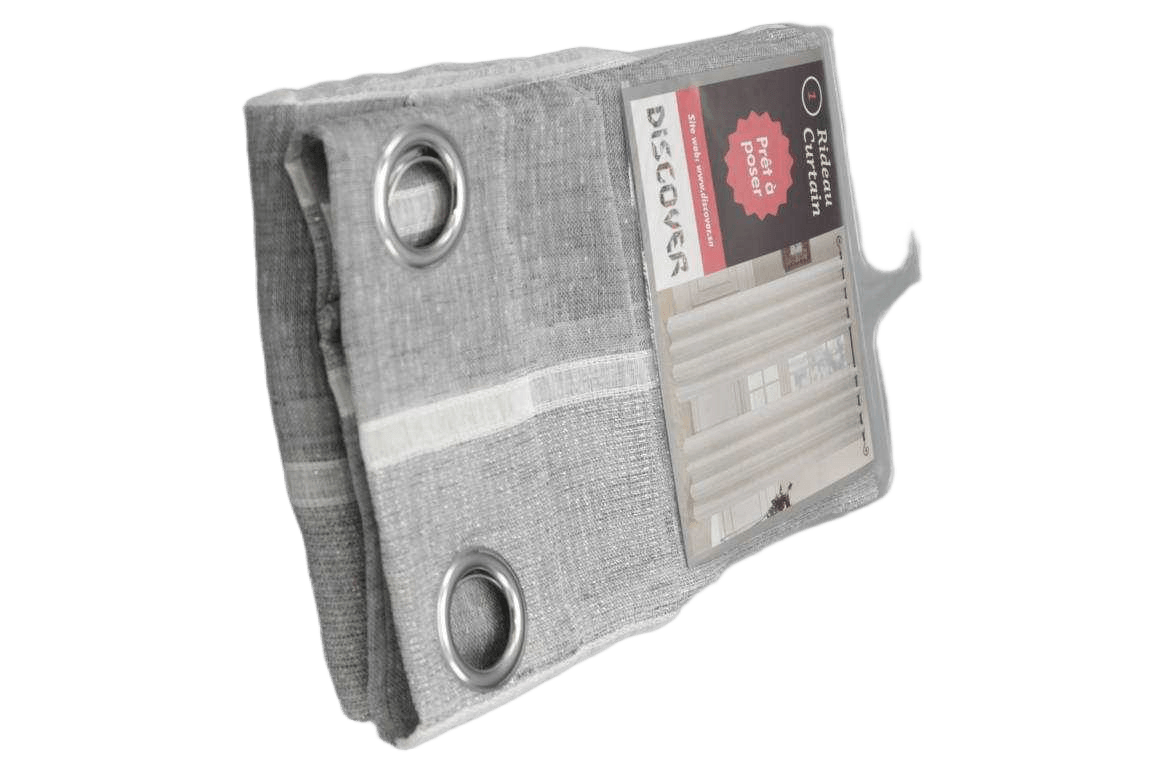 Curtain, 8 Rings Silver 140*270 6 Dark Grey 1cl=
