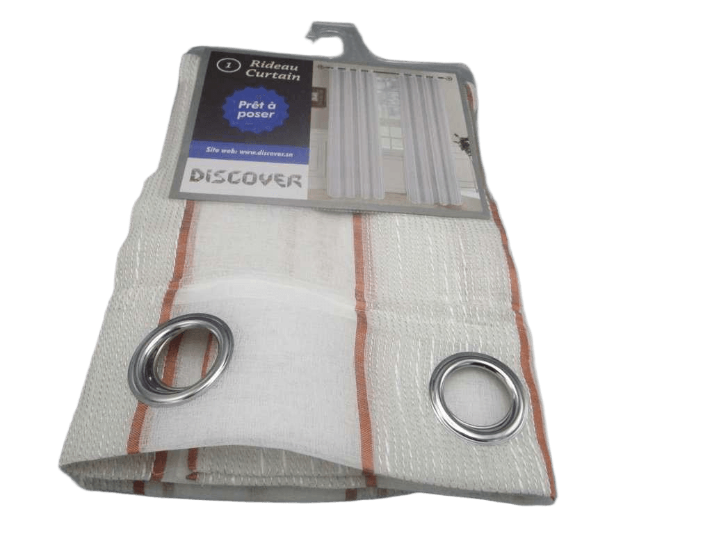 Curtain, 8 Rings Silver 100% Polyester Gsm: 106g