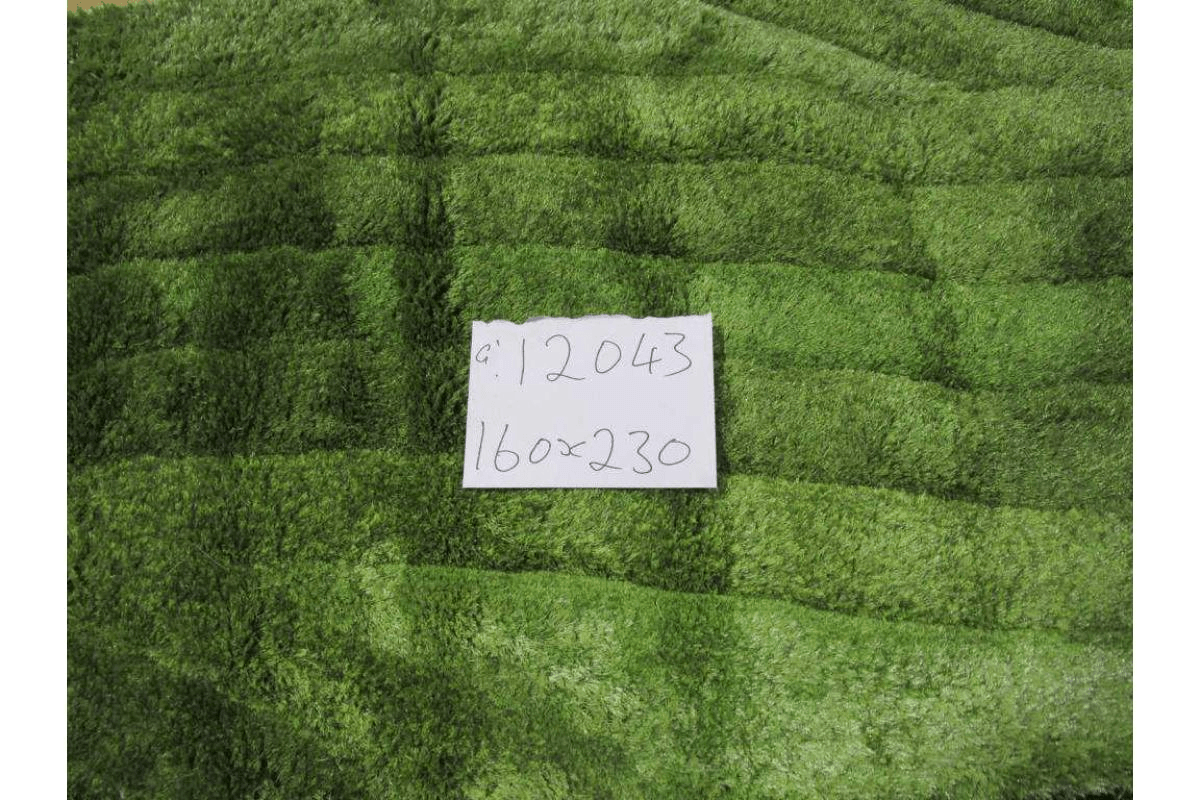 Carpet Polyester Soft & Silk Shaggy 3d Green
