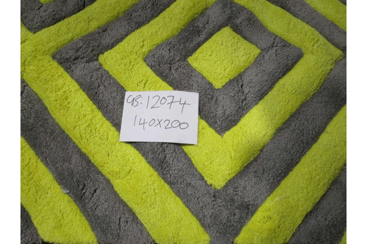 Carpet Microfiber 3d Grey Yellow