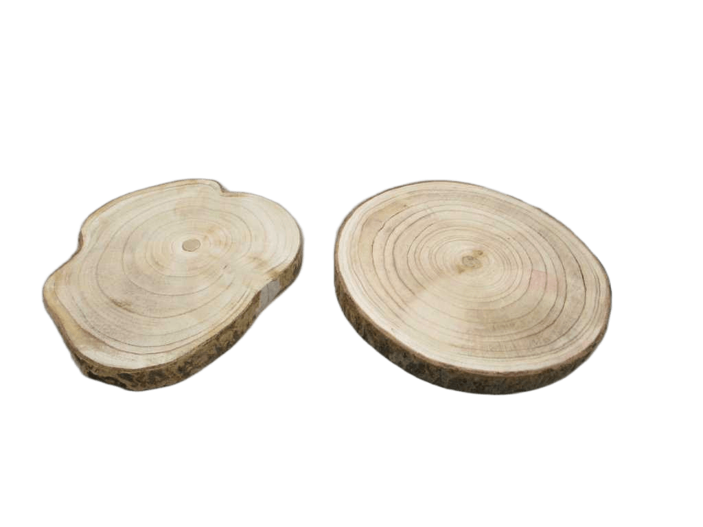 Wo0den Slice With Bark 29 34cm
