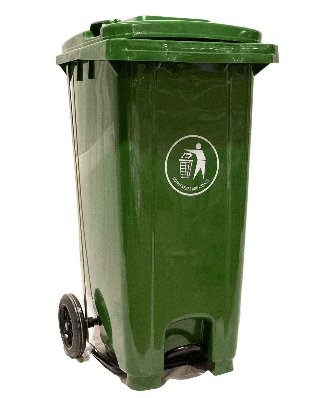 Dustbin Hdpe Plastic 120l With Pedalgreenl47*w55*h95cm