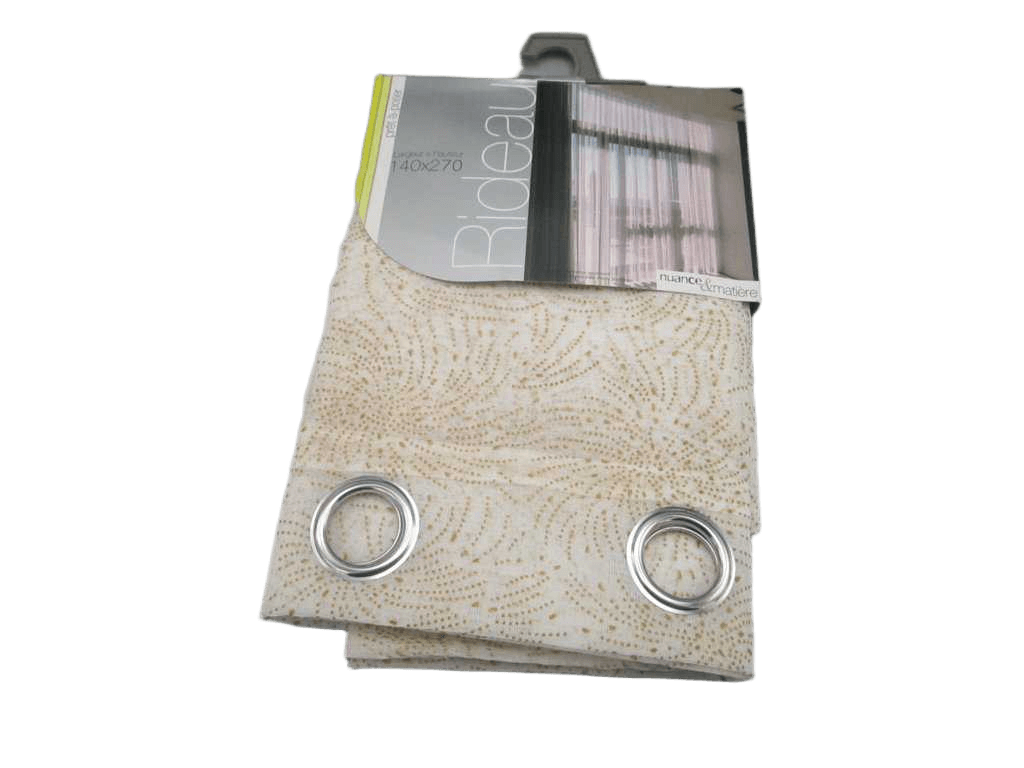 Curtain 140*270, Doly 8 Rings Silver 80gsm02 White