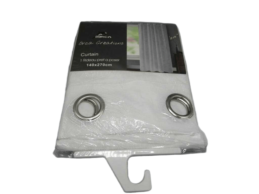 Curtain Voile 140 X 270 Cm Polyester- 8 Rings 80 -100 Grs