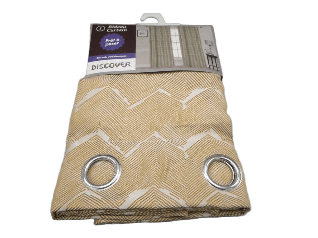 Curtain With 8 Round Rings Silver Brass 100% Polyester 160 Gsm