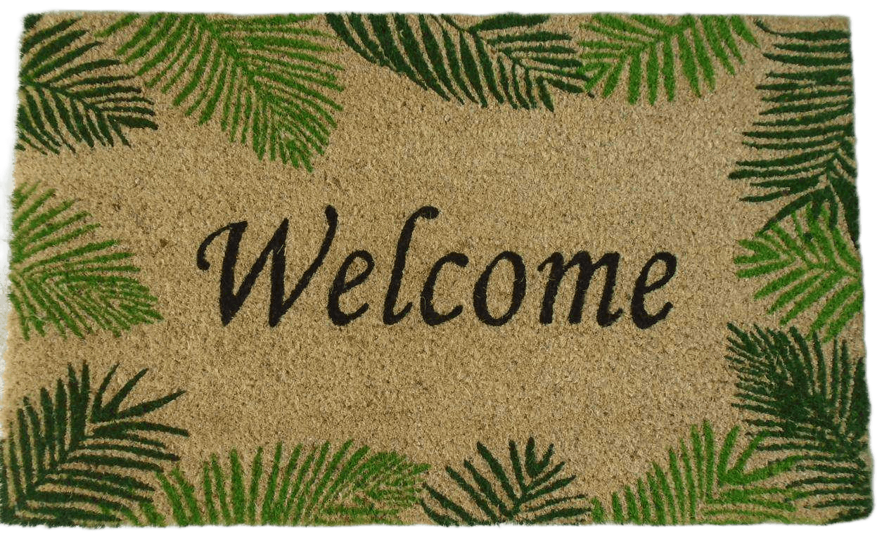 Doormat Vinyl Mat Printed Welcome Leaves 45x75 1,5