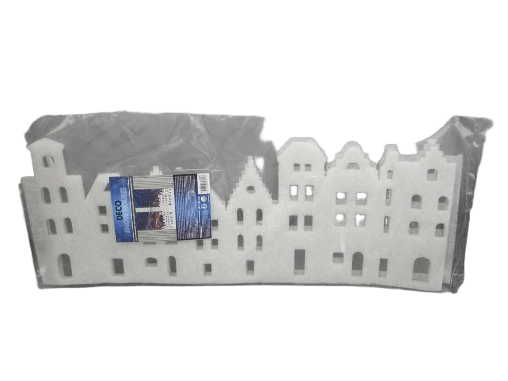 Christmas Snow Fleece House Facade 195cm