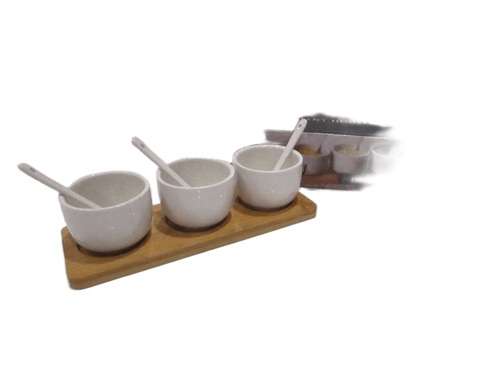 Sauce Bowl With Spoon Set 7pcs