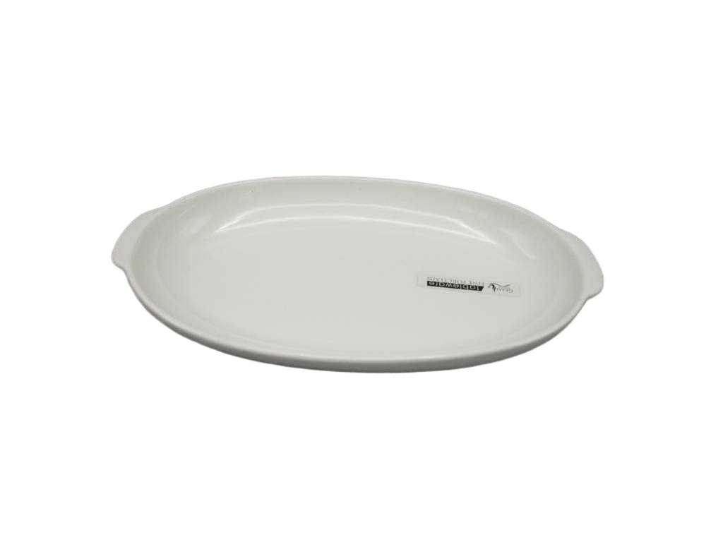 Plate 10.25" Oval 25.7x15.7x3.2 White
