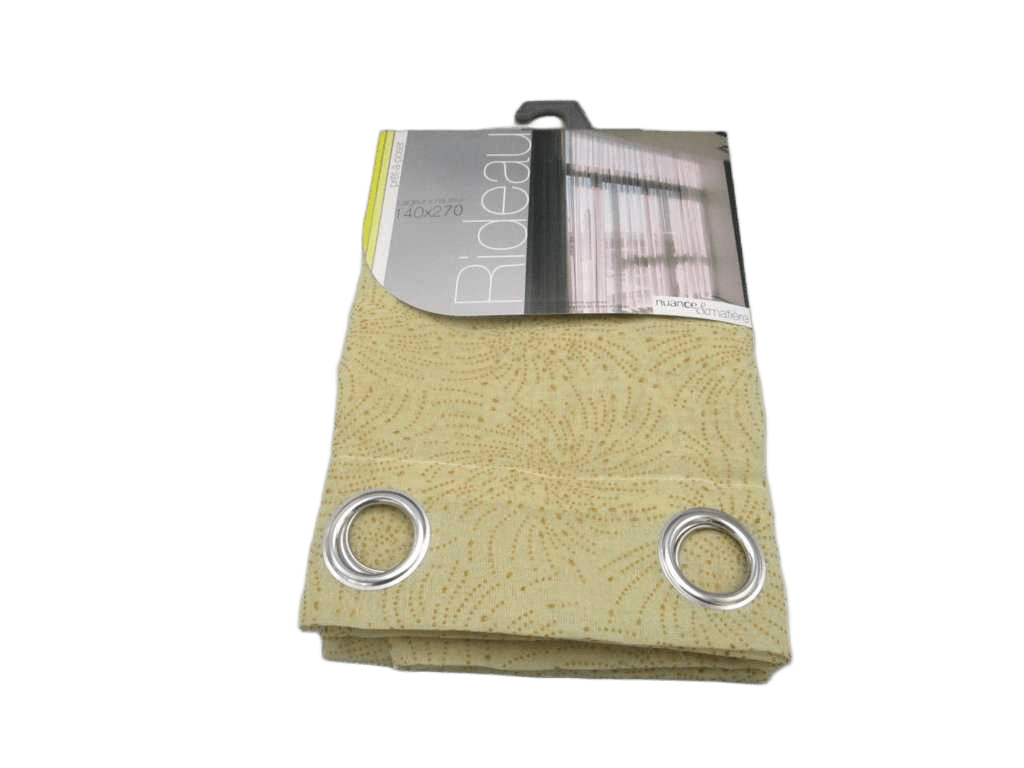 Curtain 140*270, Doly 8 Rings Silver 80gsmcolor Like Picture-Yellow140x270