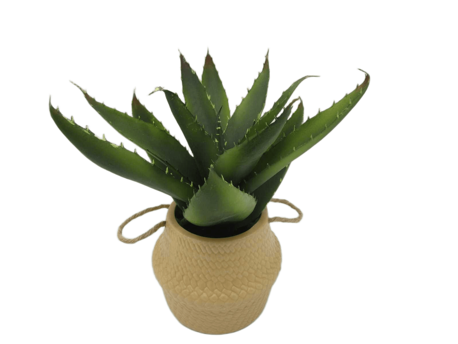 Artificial Fern In Cement Pot