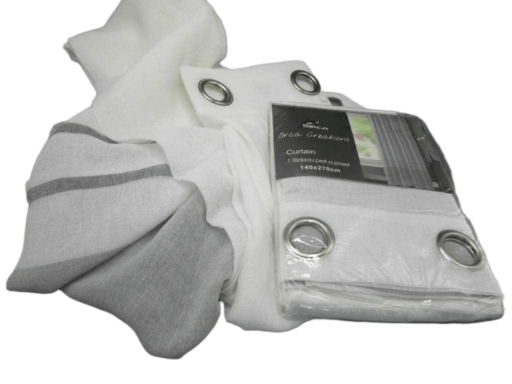 Curtain Voile 140 X 270 Cm - 8 Rings Polyester 130 Grs