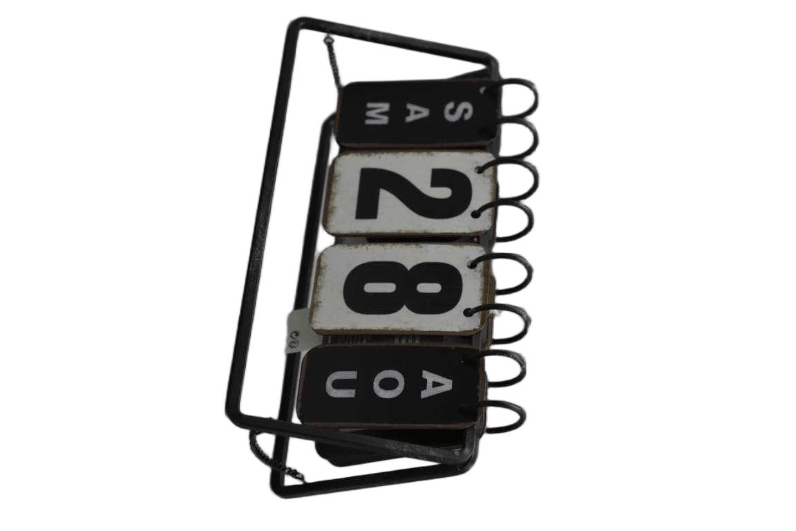 Calendar Metal Vintage