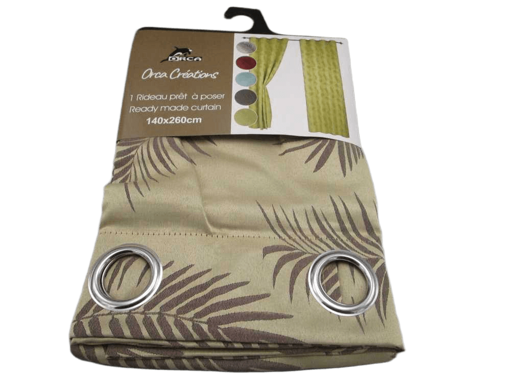 Curtain With 8 Rings Round Teal Matt 100% Polyester Gsm Pvc Packing