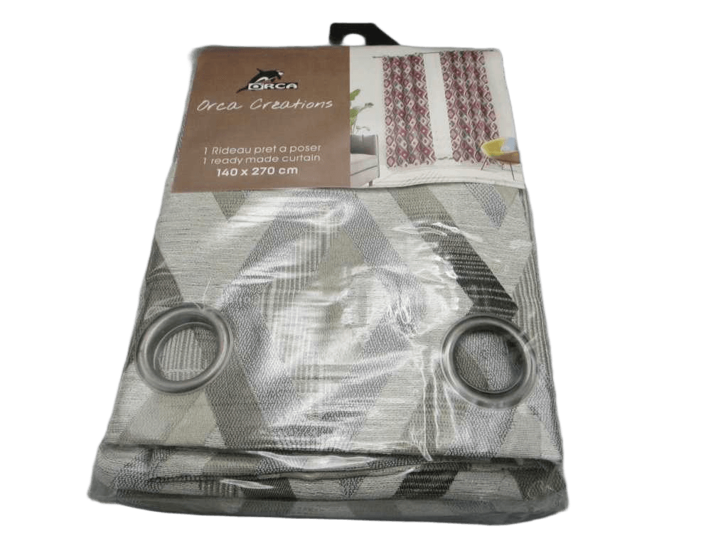 Curtain Jacquard 140 X 270 Cm - 8 Rings - 97 % Polyester 3%linen 310 Gsm
