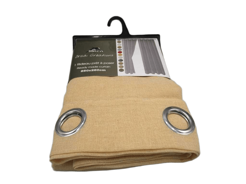 Curtain 250x280 Cm 100% Polyester 14 Ring 140gsm With Packing Hanger
