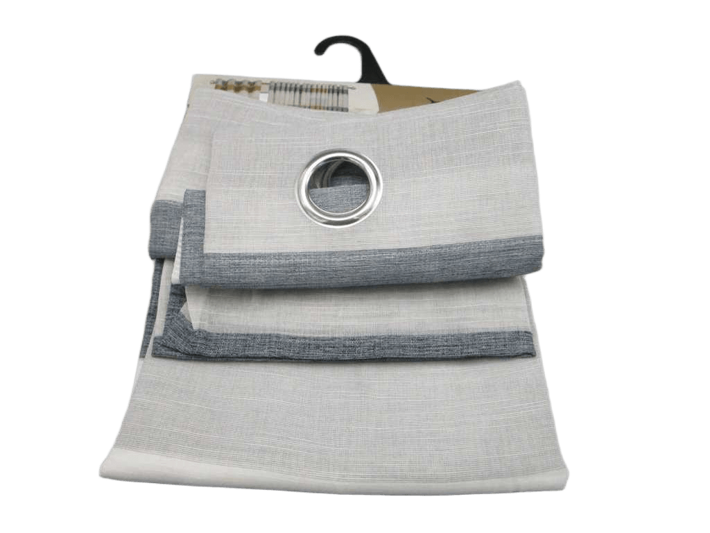 Curtain Yarn Dyed Voile Window Curtain 8 Rings 100% Polyester 120gsm 43x28x25