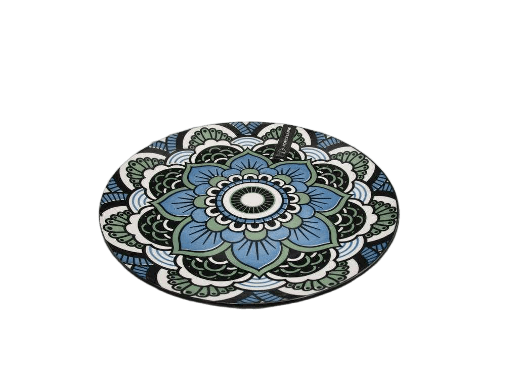 Plate Mandala Bleu D19cm M12