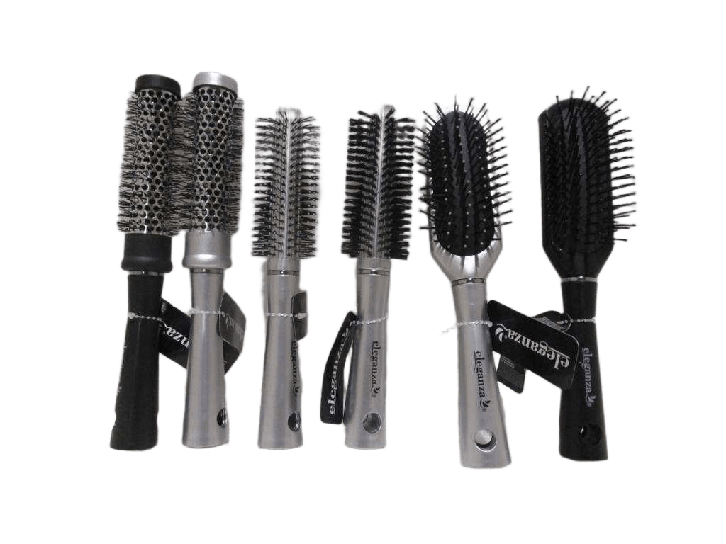Hairbrush Black Silver 6ass