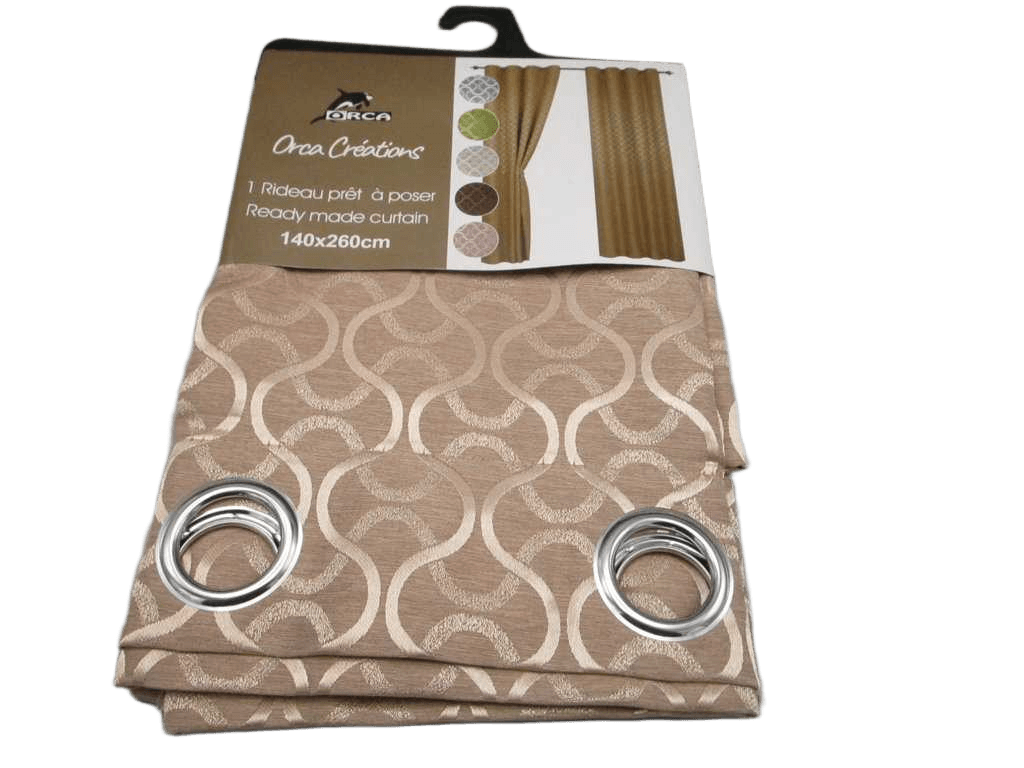 Curtain With 8 Rings Round Teal Matt 100% Polyester Gsm Pvc Packing