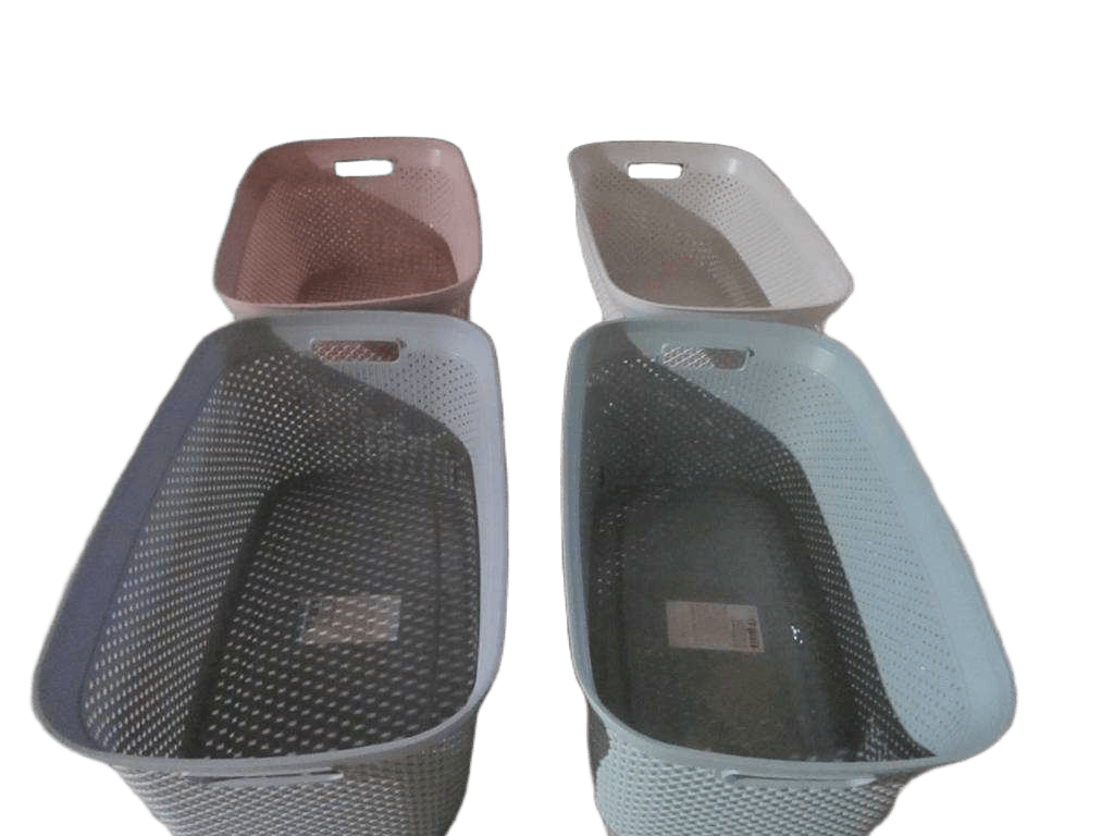 Laundry Basket Pp 35ltr 4ass