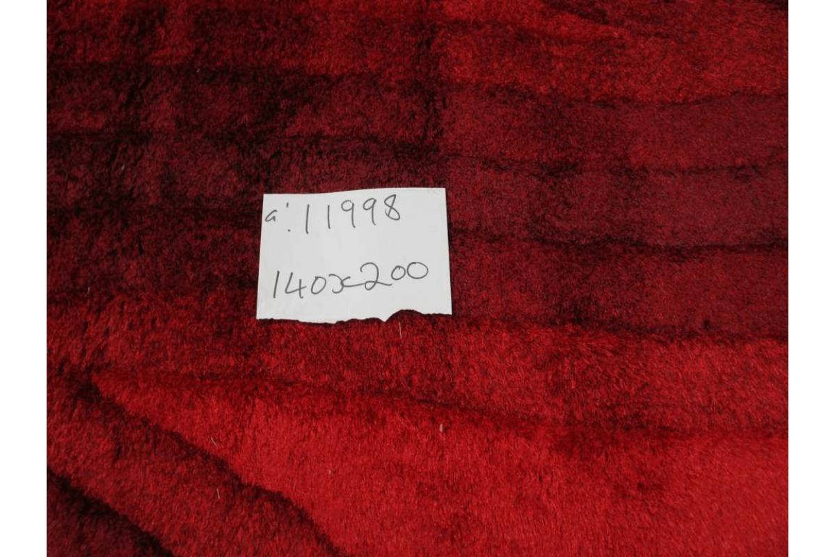 Carpet Polyester Soft & Silk Shaggy 3d Red