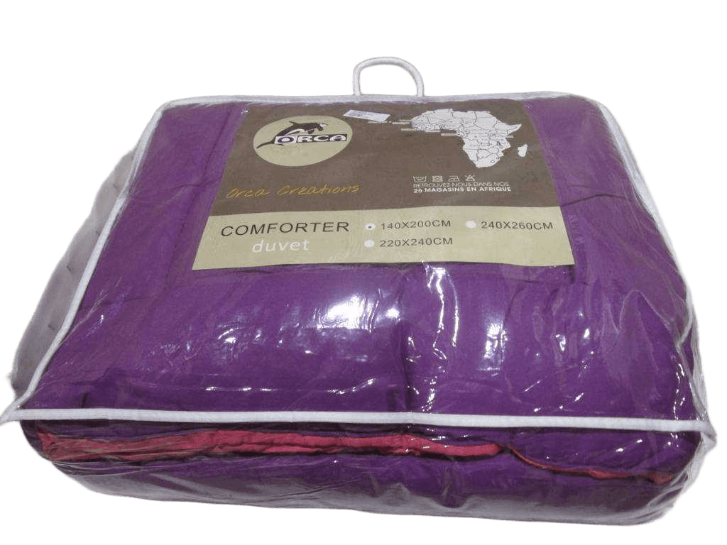 Quilt, 300gm2, Polyster Td Hollowfiber Fabric 70 Grsm Promo Comforter Bicolor Purplepink