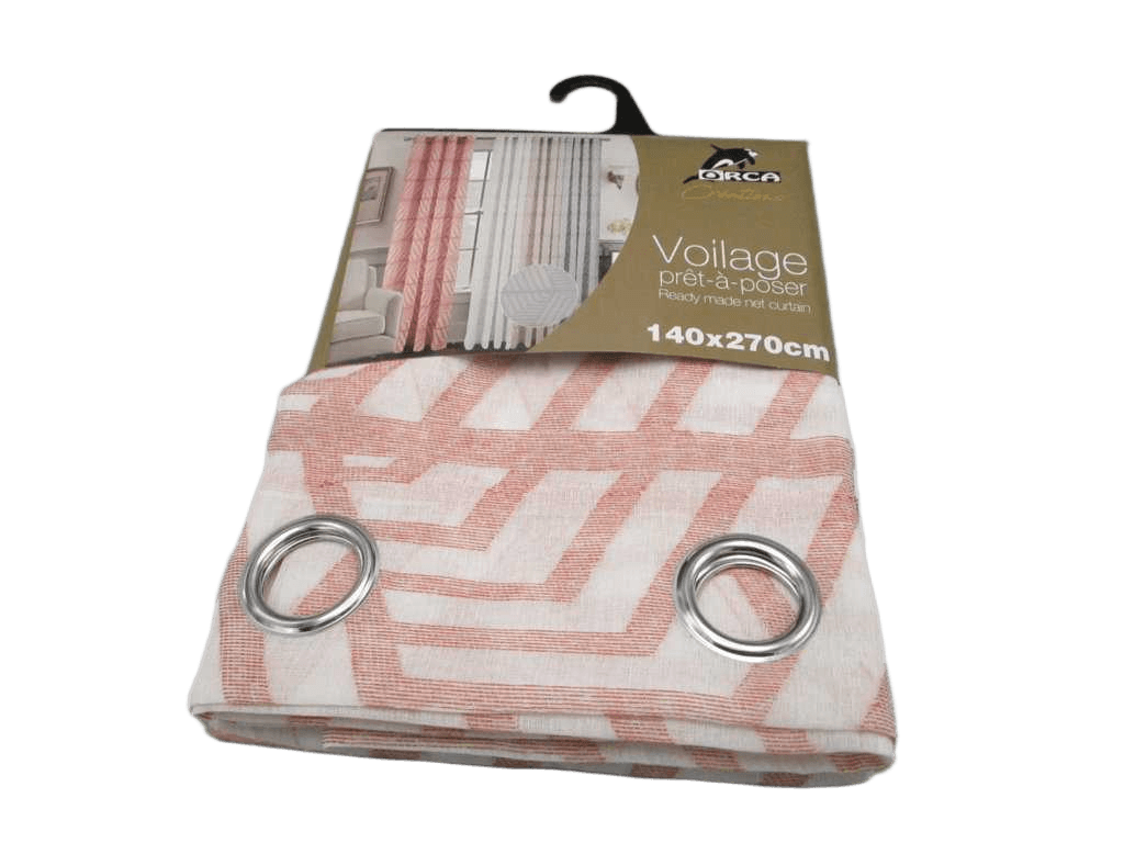 Curtain Dwoli Cutting Voile Window Curtain 8 Rings 100% Polyester 110gsm 43x28x23