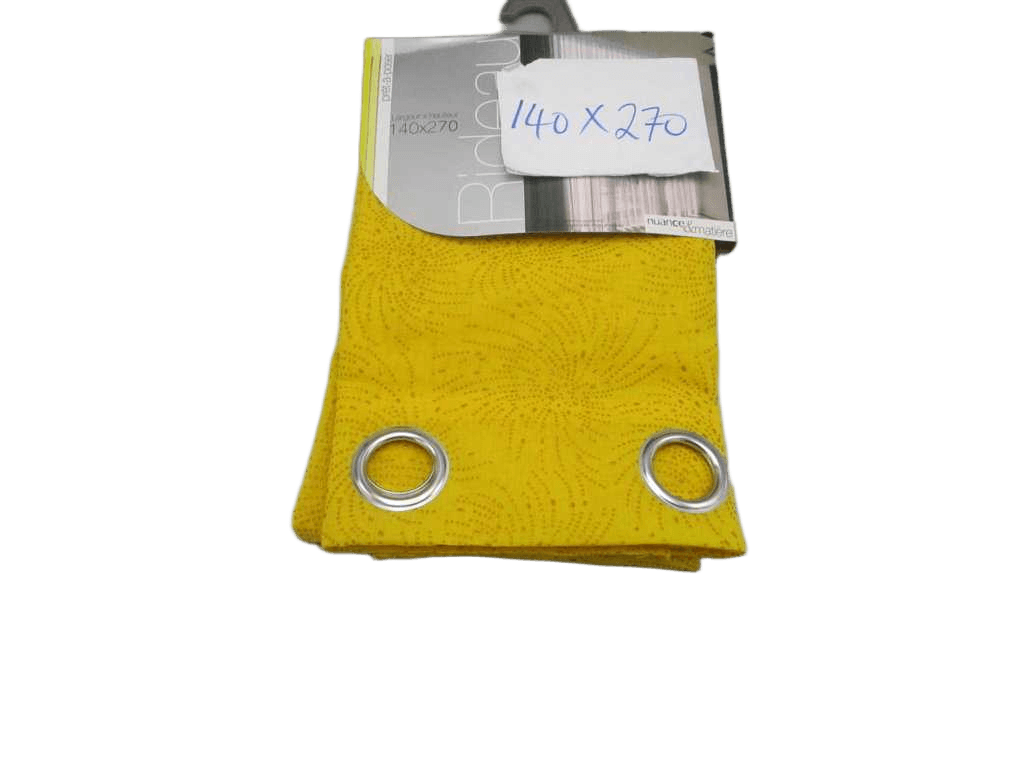 Curtain 140*270, Doly 8 Rings Silver 80gsm04 Yellow