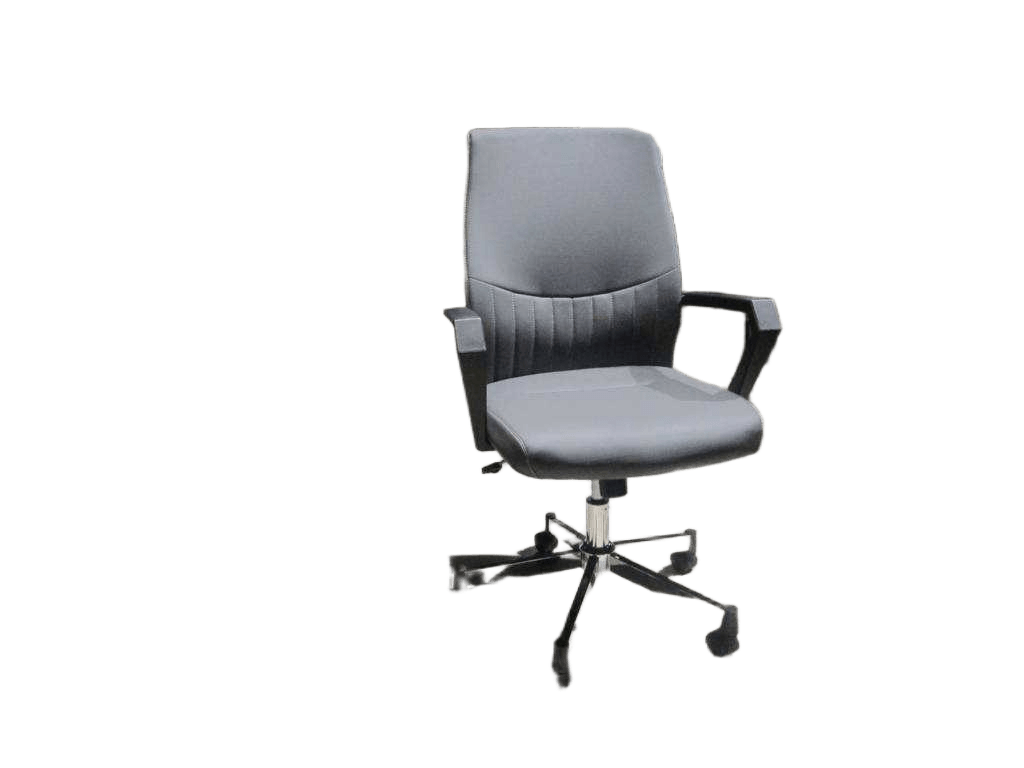 Office Chair Grey Lfpu-36w59.5xd59xh97/105cmseceratary Chair Pu Gray Lfpu-36 Chromed Leg Tilt Mecanism