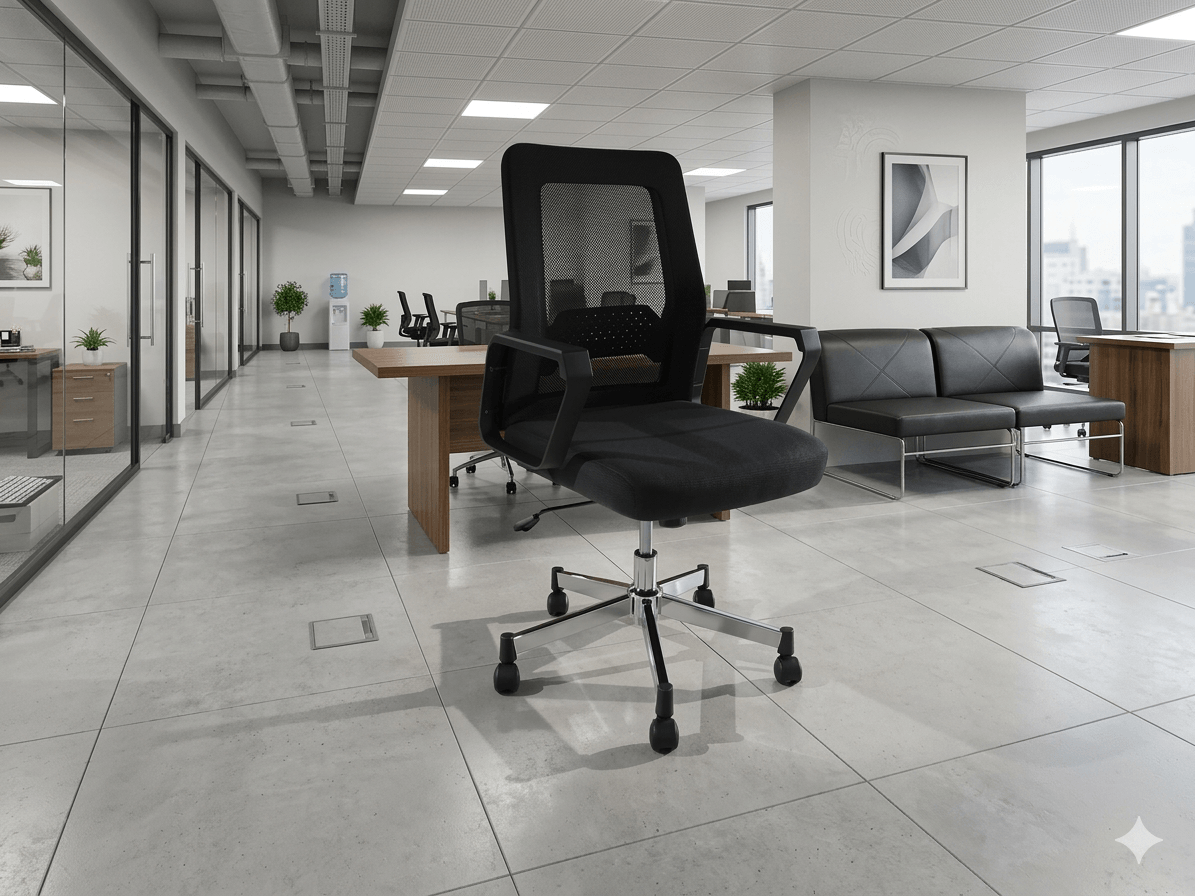 Office Chair Black Lfhsc-03 + Lfpd-31w58*d58*h98.5/106cmtextile Col Black