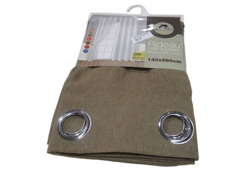 Curtain Voilage 140 X 280 Cm 8 Rings 100 Polyester 100 Gsm Clr Brown