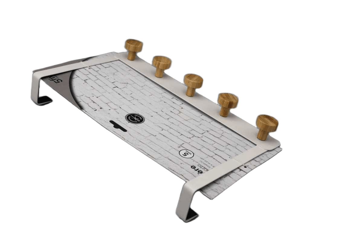 Hanger Mtl / Bamboo 5 Heads White