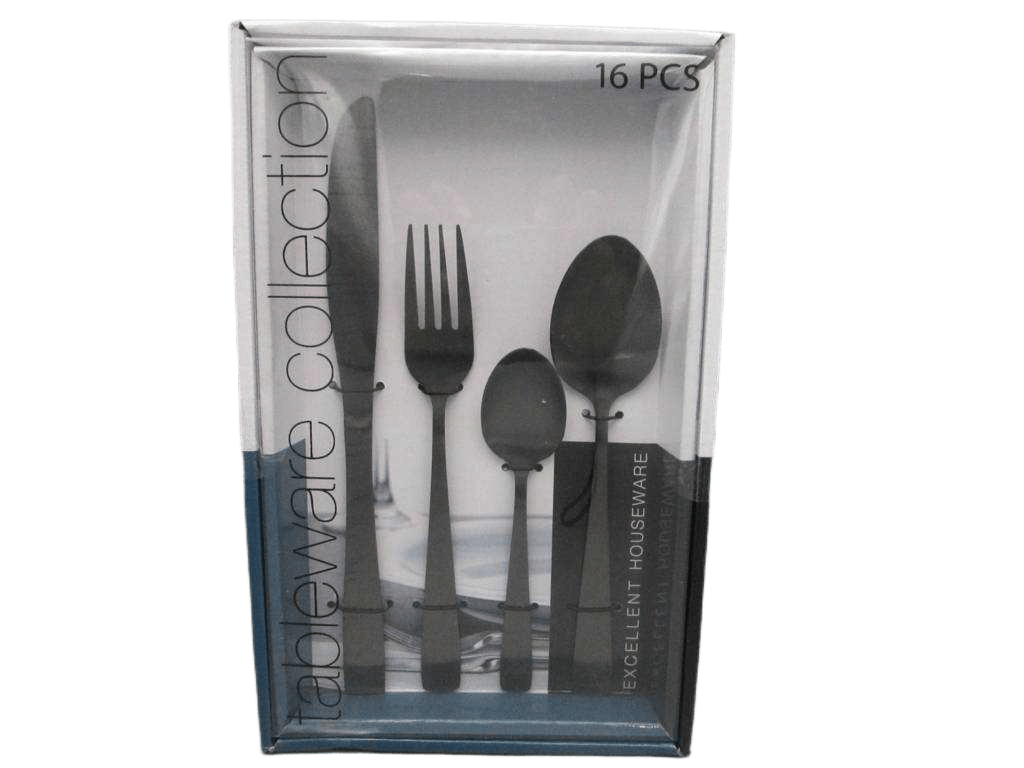Cutlery Set 16pcs Matt Black 1cl=
