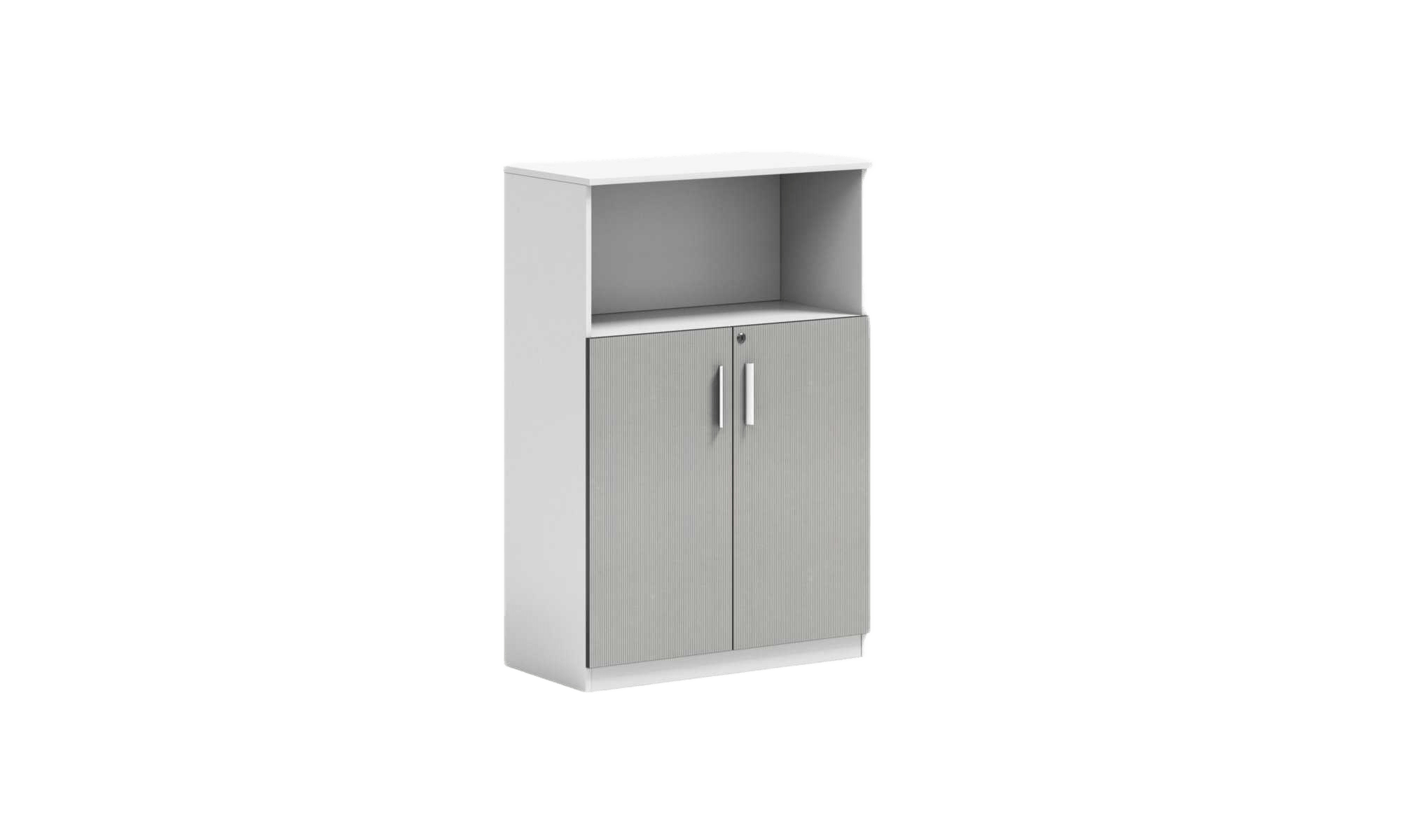 Low Cabinet White+ Grey Stripe 800w*400d*1200h