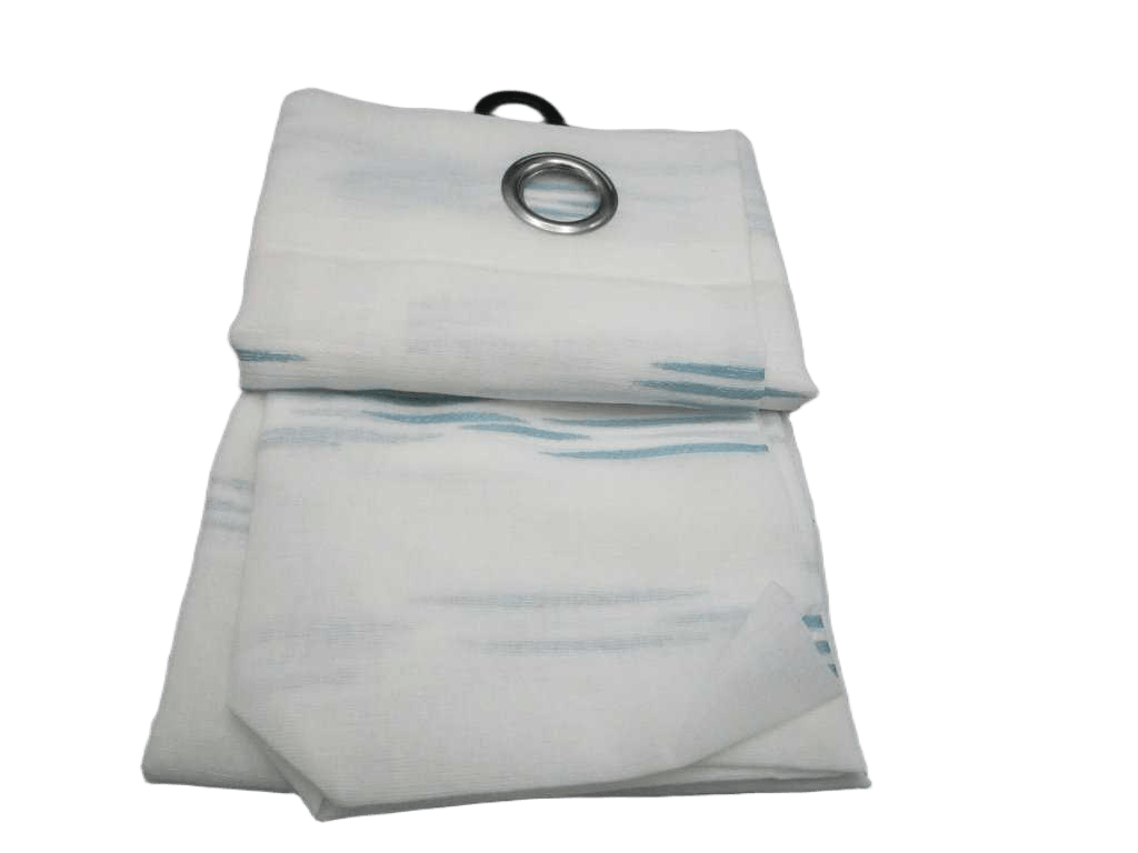 Curtain Dwoli Cutting Voile Window Curtain 8 Rings 100% Polyester 75gsm 43x28x27
