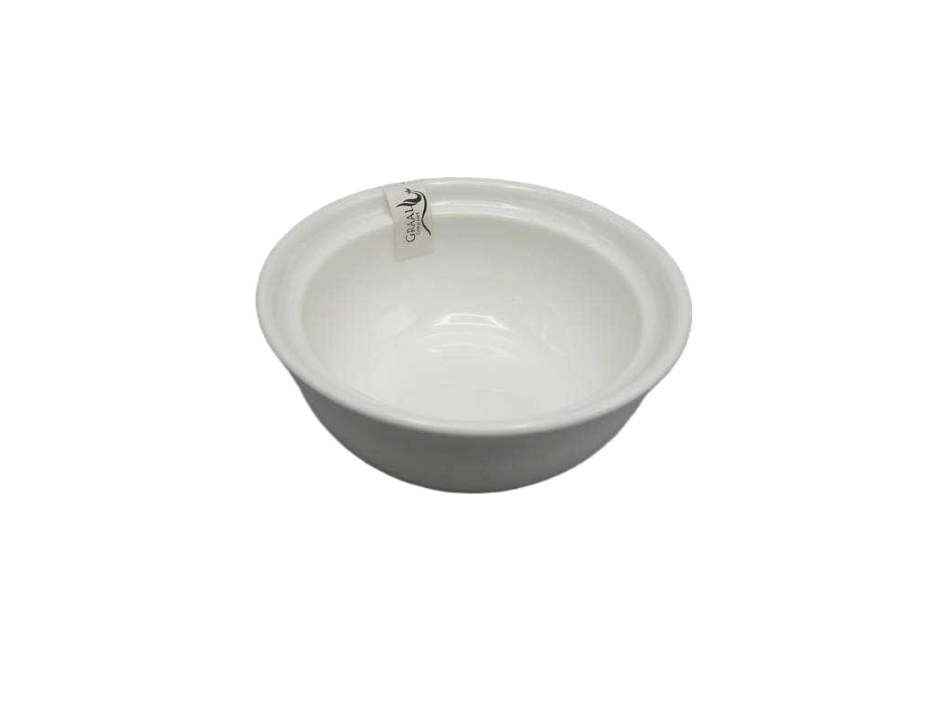 Bowl + Spoond:8.6x5.6 / 11x2.7x0.6 White