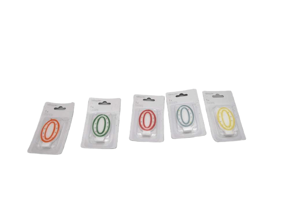 Candle Numeral 0 Height 7.3 Cm