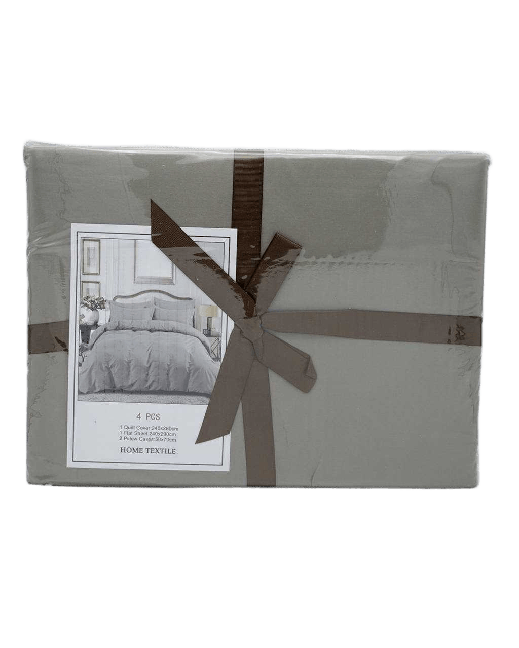 Quit Cover 240x260, Bed Sheet 240x290, 2 Pillow Case 50x70, Taupe