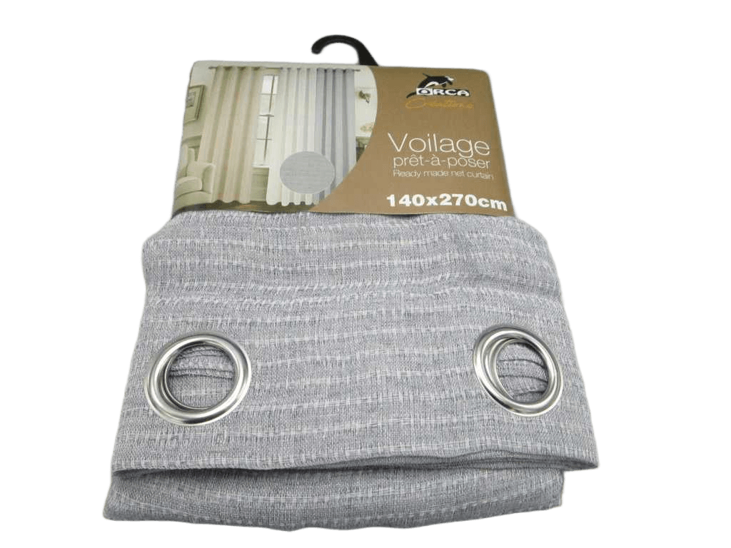 Curtain Voile Window Curtain 8 Rings 100% Polyester 43x28x25