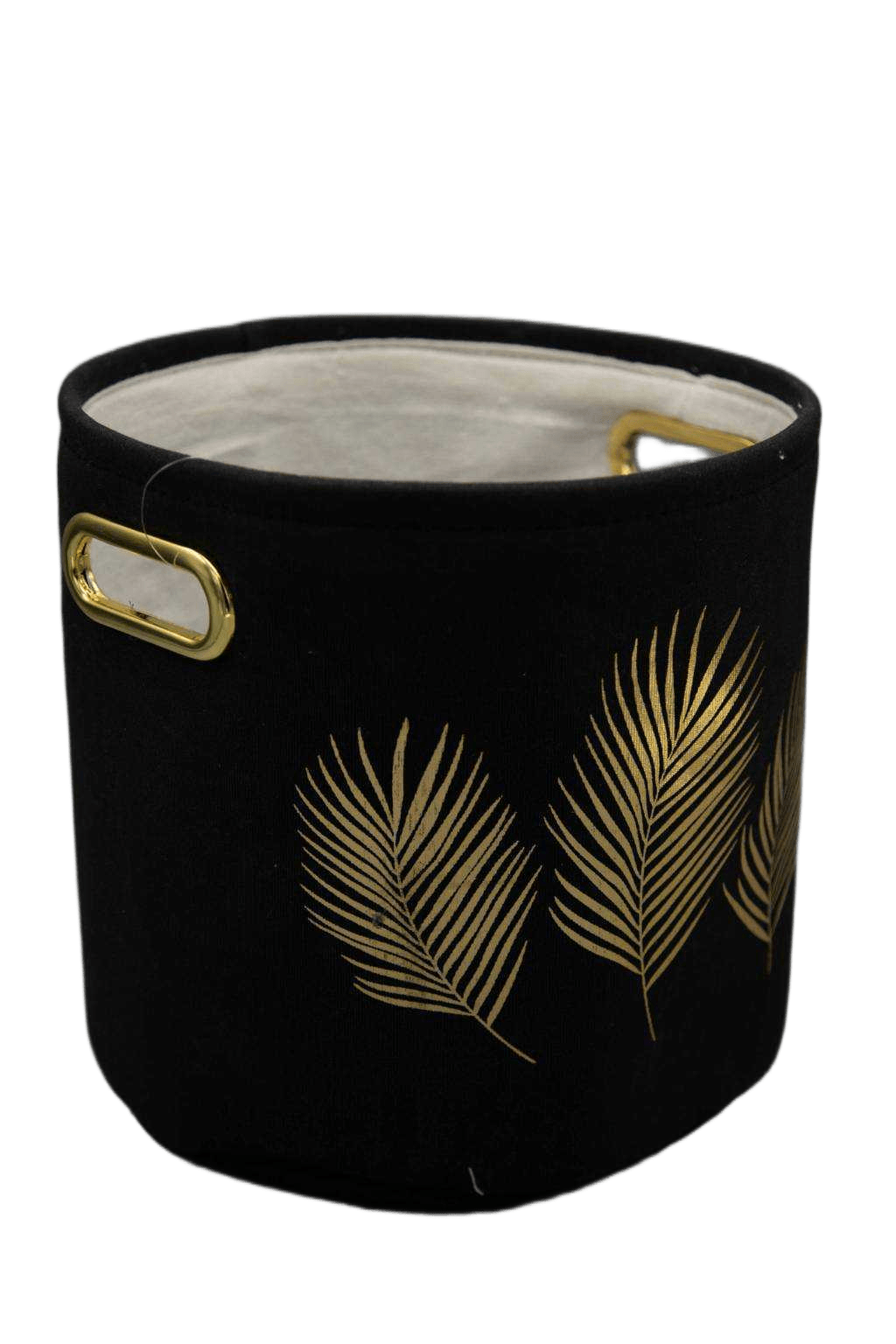 Basket (0) 27 X Ht 26 Cm Polycotton Printed Orbella Black