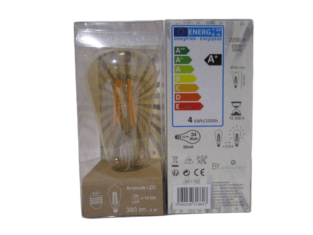 Amber Led Bulb St64 2w